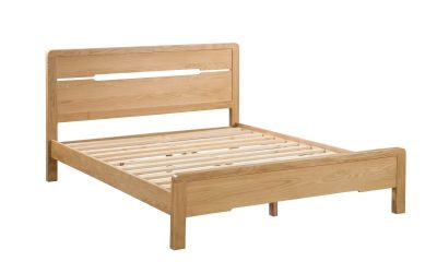 Curve Solid Oak Shaker Bedstead - Elegant Low Footend