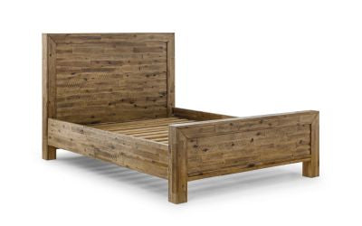 Hoxton Solid Acacia Wooden Shaker Bedstead (Rustic Oak)