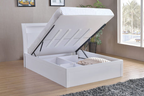 Heartlands Tanya Ottoman Storage High Gloss Bed Frame White