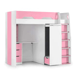 Pegasus High Sleeper (Pink) Wooden Bunk