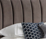 Deco Velvet Fabric Bed in Cocoa Truffle - Elegant Comfort