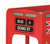 London Bus Wooden Kids Theme Bunk (Red)