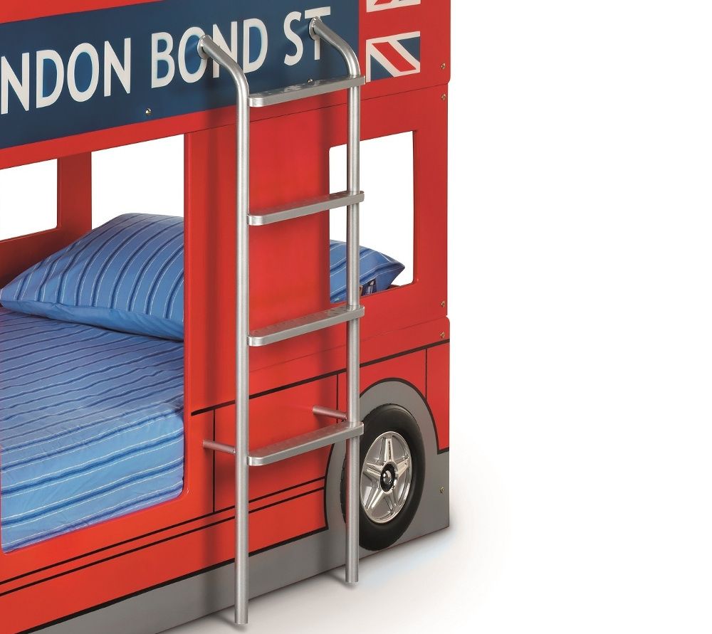 London Bus Wooden Kids Theme Bunk (Red)