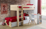 Eclipse 3ft Single Storage Bunk - White & Oak Finish